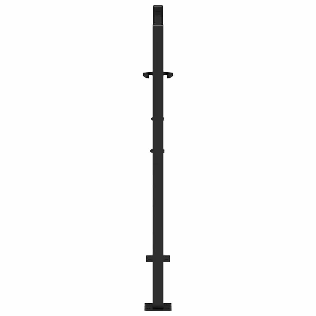 Gartentor Schwarz 100x100 cm Stahl Lichtdesign