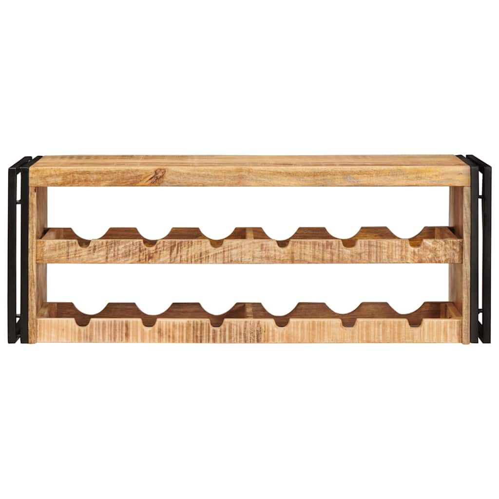 Weinregal Braun 60 x 45 x 33 cm Massives grobes Mangoholz