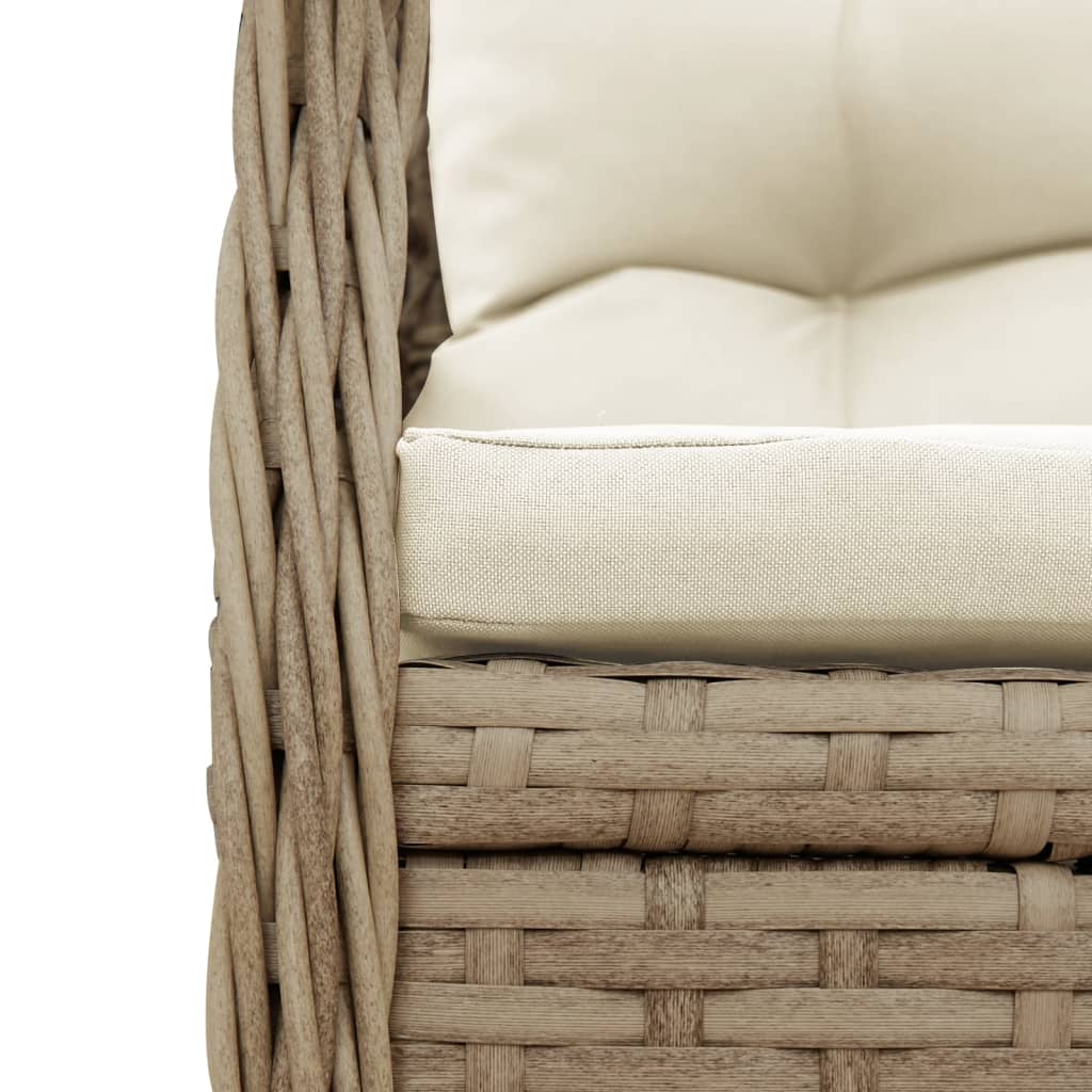 Gartensessel 2 Stk. Verstellbar Schwarz Poly Rattan