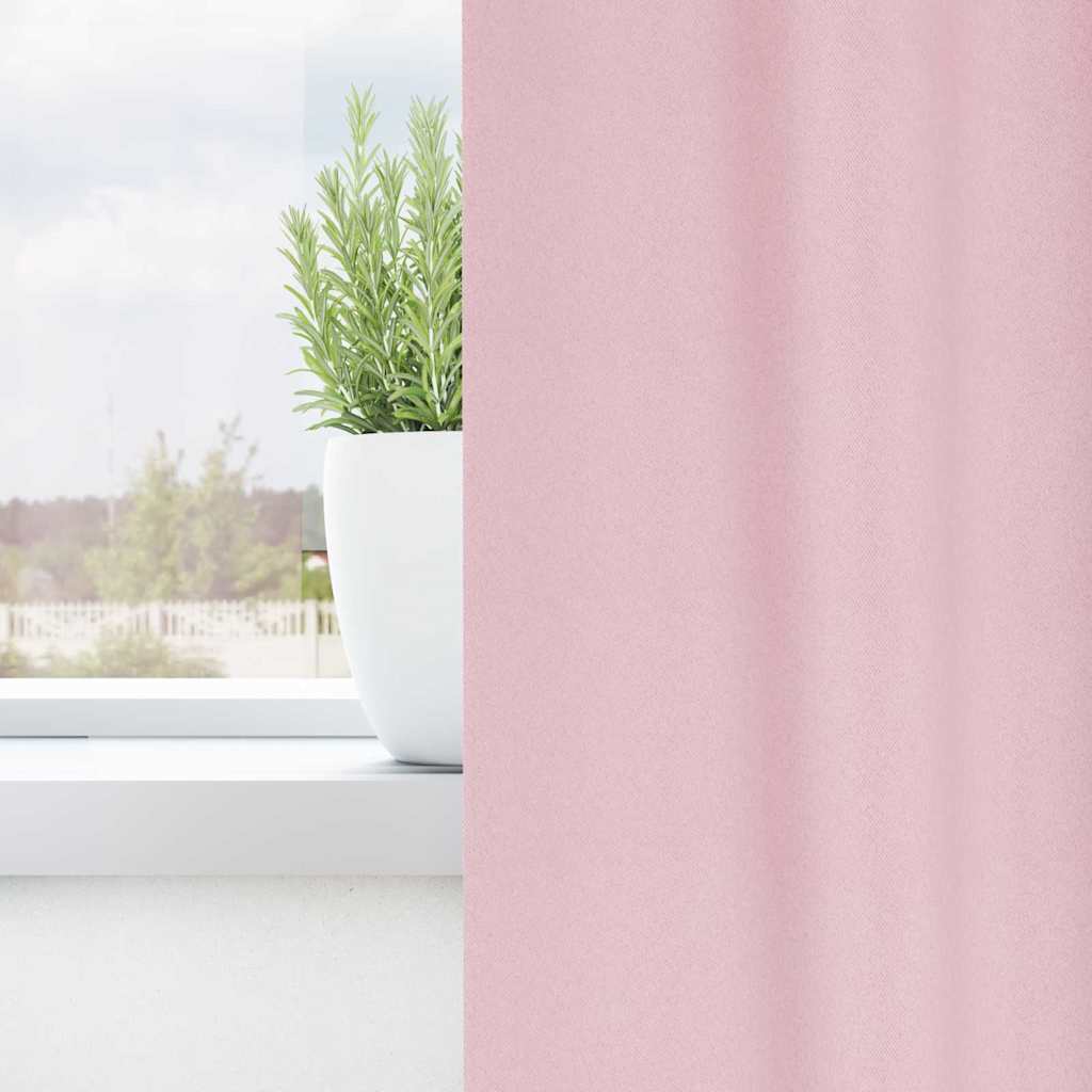 Verdunkelungs-Vorhänge mit Ringen 2 pcs Beige 140 x 140 cm