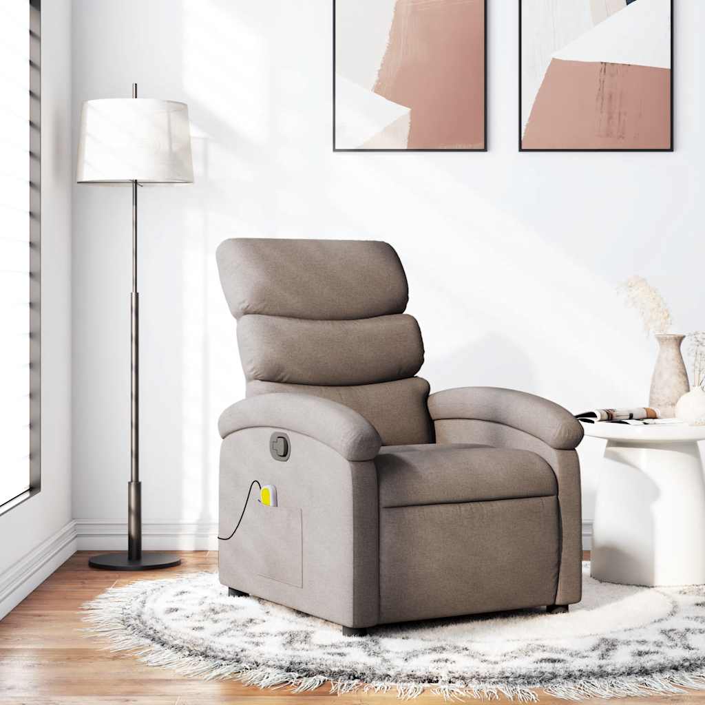 Relaxsessel Elektrisch Hellgrau Stoff