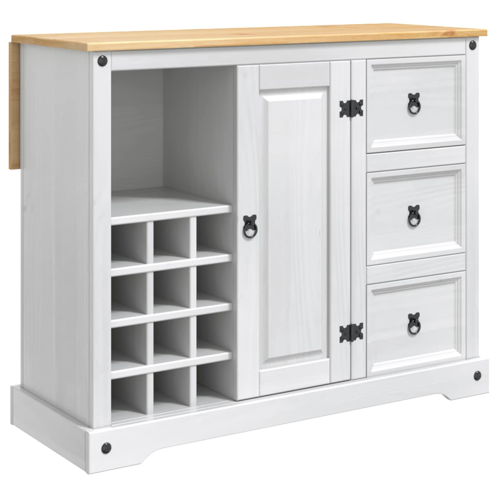 Küchenaufbewahrung mit Speicher 2 pcs Honigwachs Massiv-Kiefer