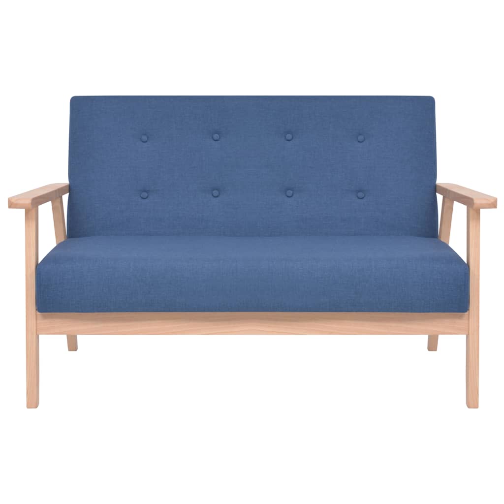 2-Sitzer-Sofa Stoff Hellgrau