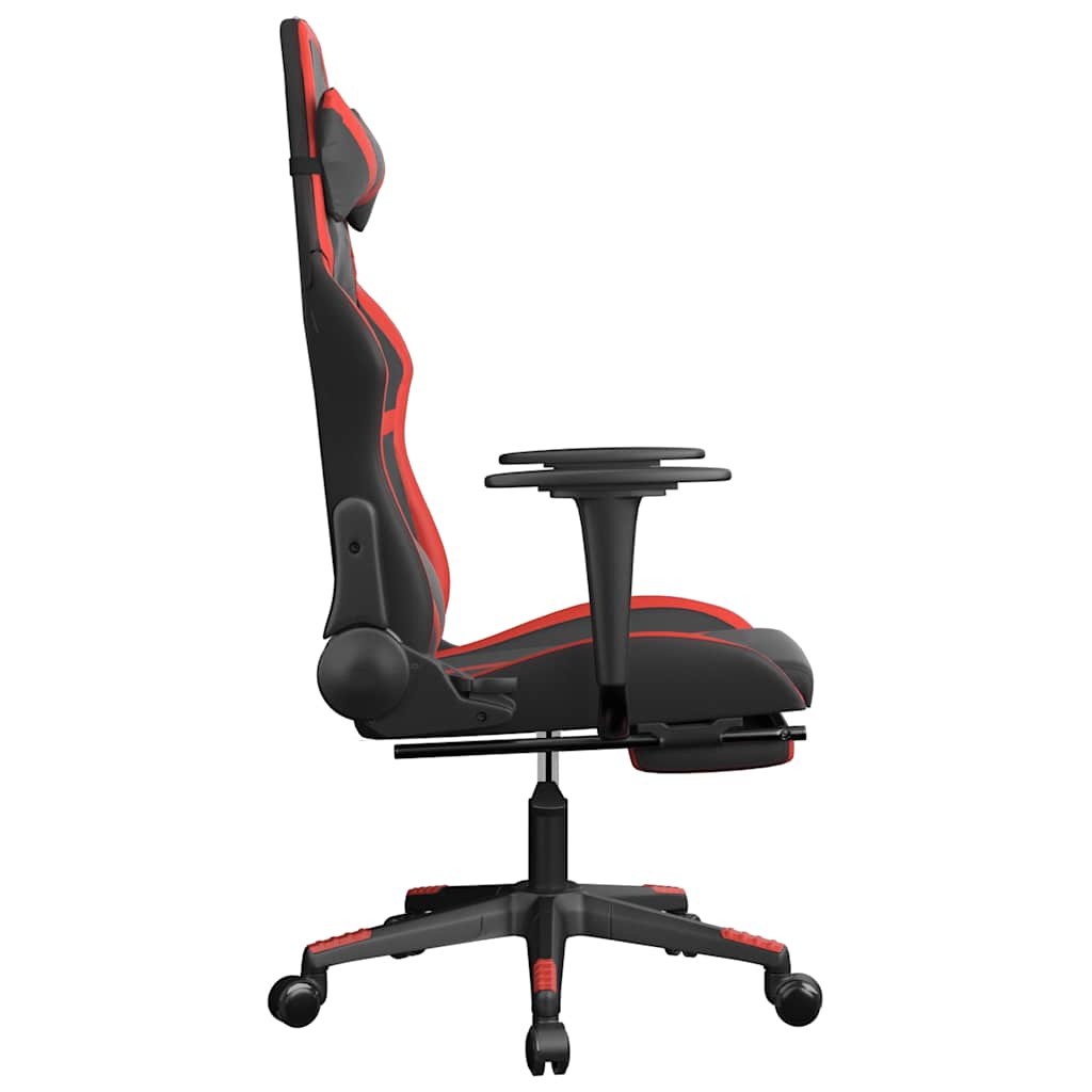 Gaming-Stuhl mit Massagefunktion Schwarz und Grün Kunstleder