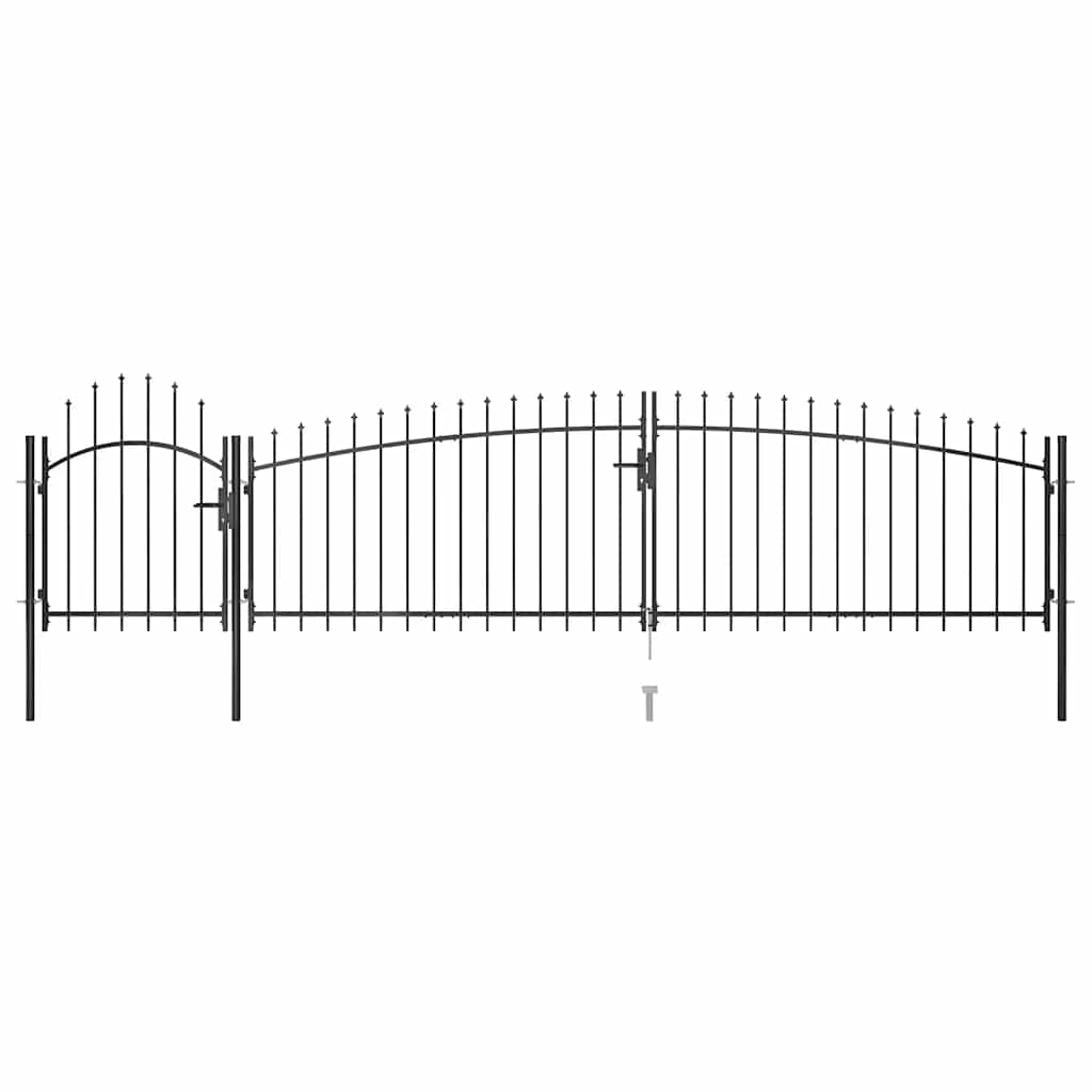 Gartentor Woerden mit Speerspitze 5x1 m Schwarz