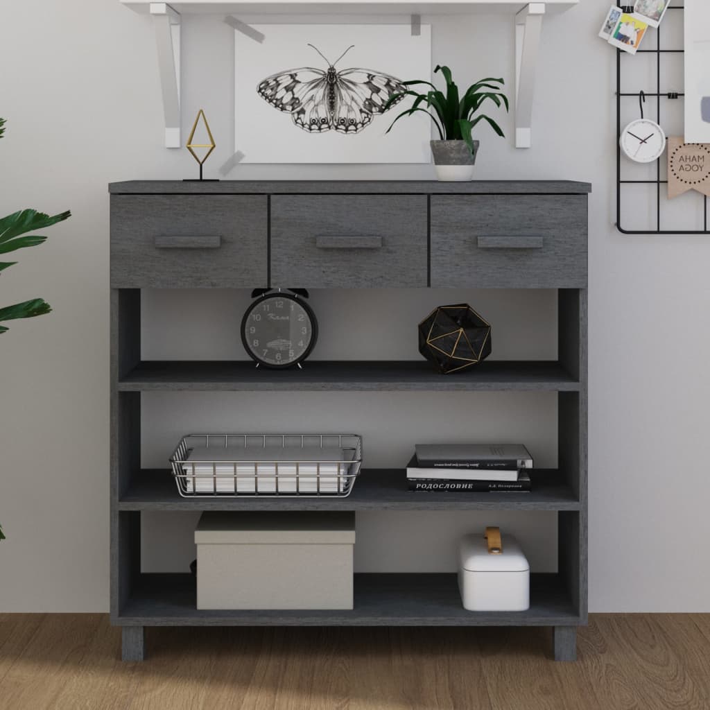 Konsolentisch HAMAR Honigbraun 90x35x90 cm Massivholz Kiefer