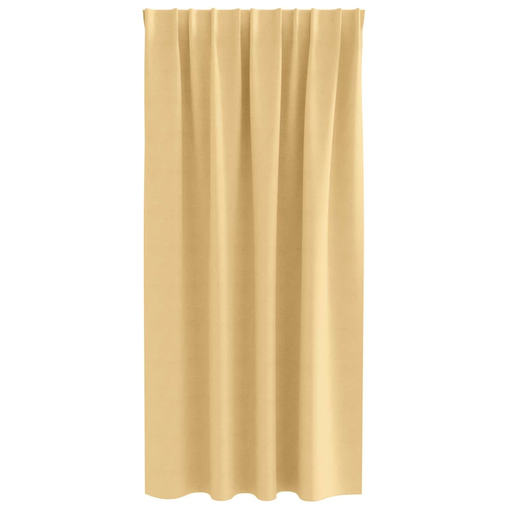 Verdunkelungs-Vorhänge mit Ringen 2 pcs Beige 140 x 140 cm