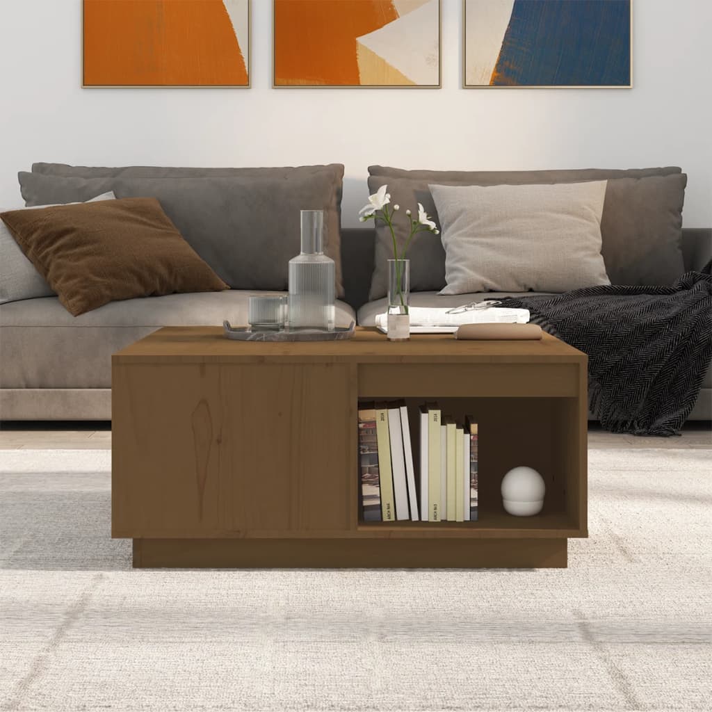 Couchtisch 100x101x40,5 cm Massivholz Kiefer
