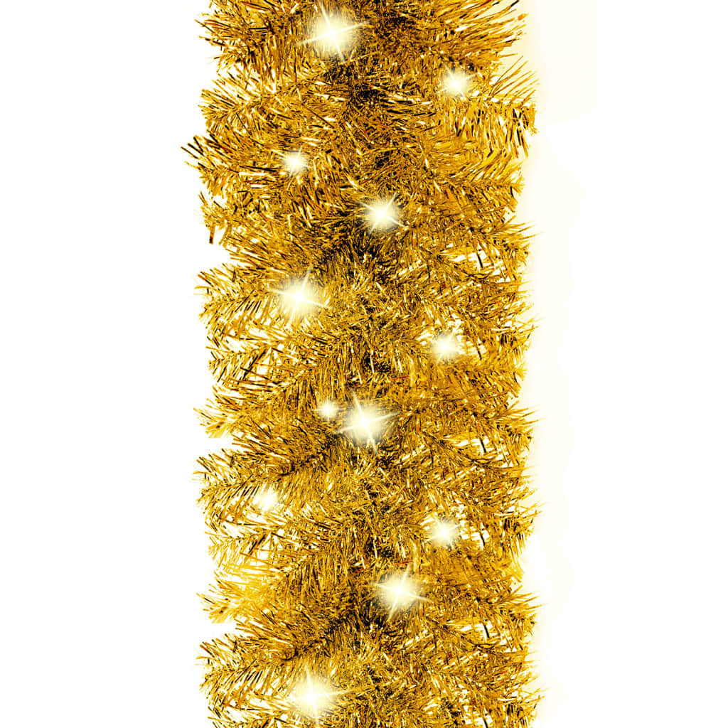 Weihnachtsgirlande mit LED 10 m Schwarz