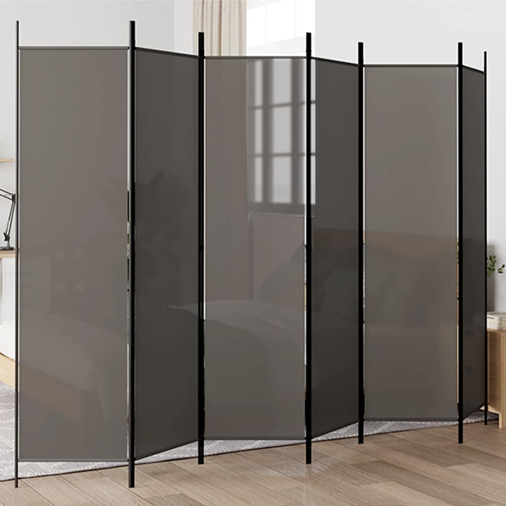 3-tlg. Paravent Schwarz 150x200 cm Stoff
