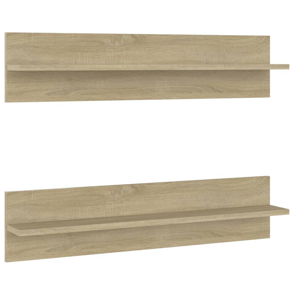 Wandregale 2 Stk. Weiß 80x11,5x18 cm Holzwerkstoff