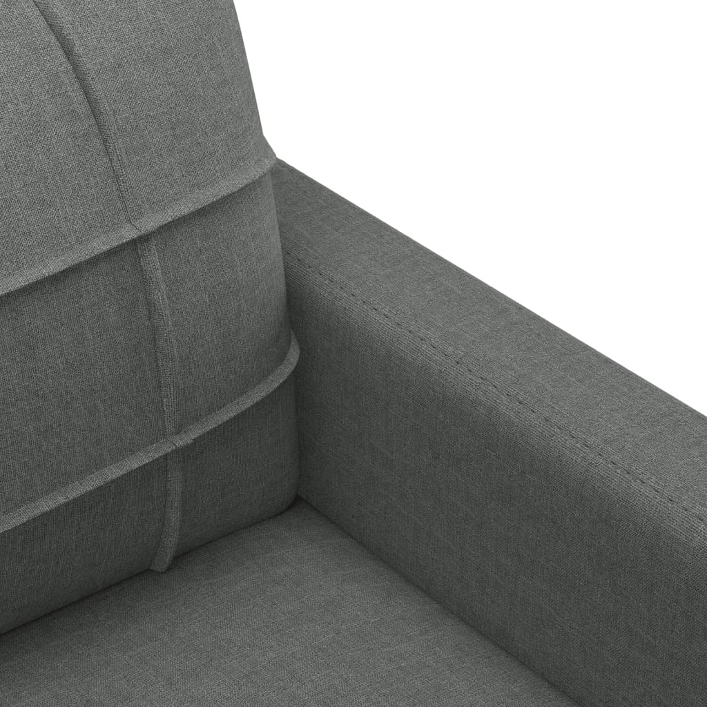4-tlg. Sofagarnitur mit Kissen Braun Stoff