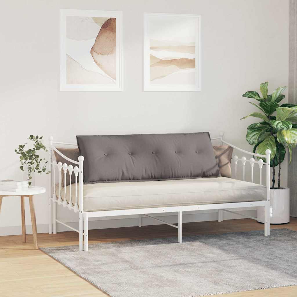 Rückenkissen Hellgrau 50 x 19 x 45 cm Stoff