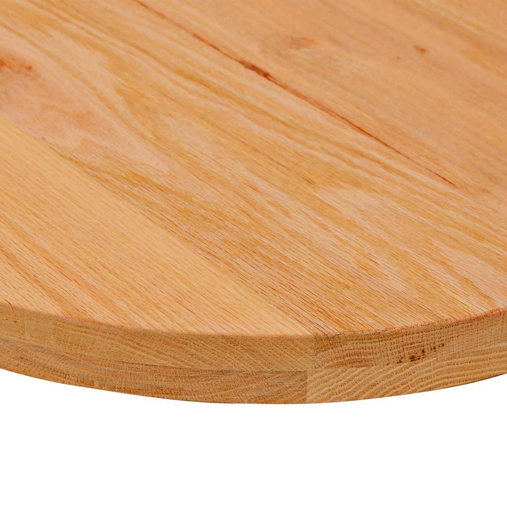 Tischplatte 80x40x2 cm Massivholz Eiche Oval