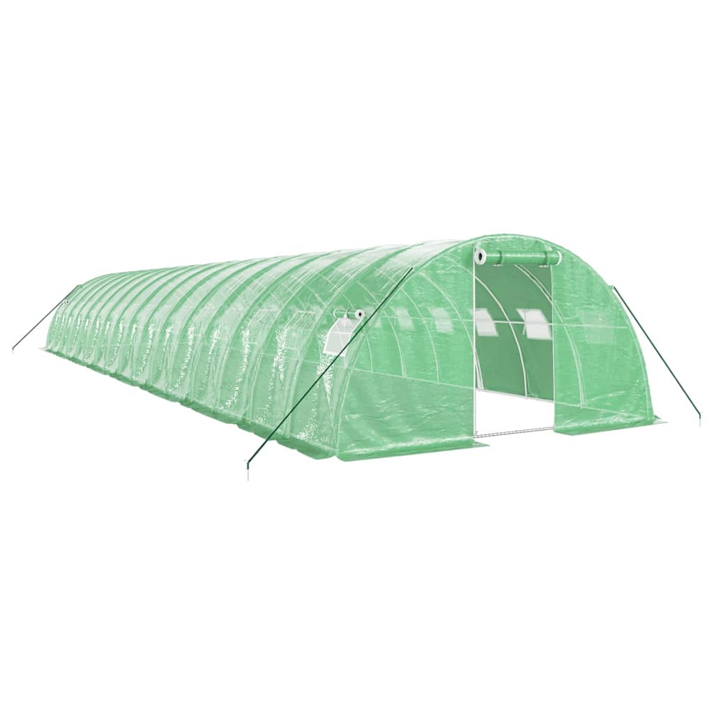 Gewächshaus mit Stahlrahmen Grün 8 m² 4x2x2 m