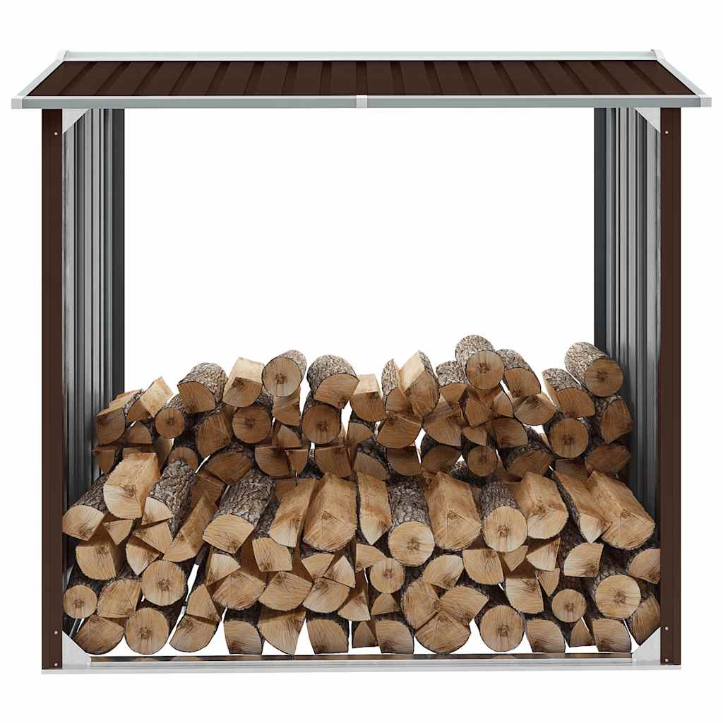 Brennholzlager Verzinkter Stahl 172 x 91 x 154 cm Grau