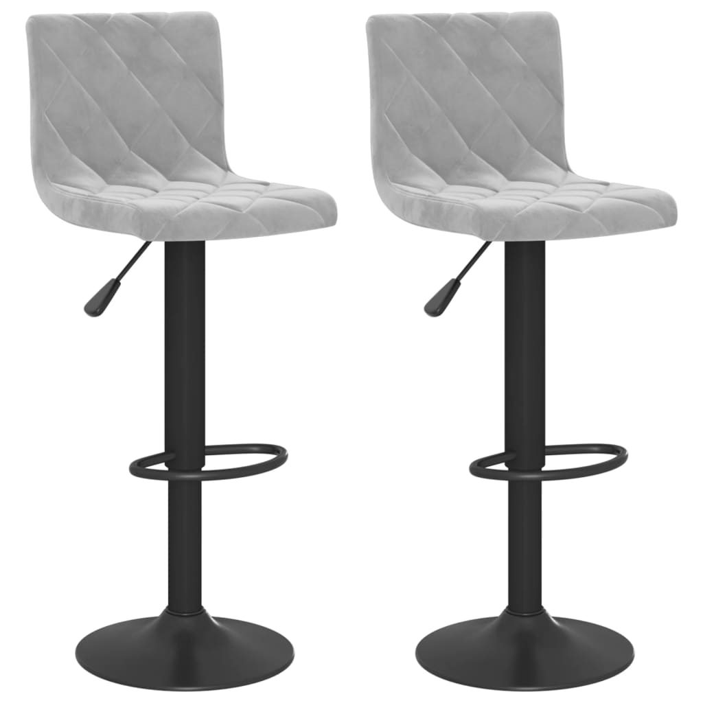 Barhocker 2 Stk. Creme Samt