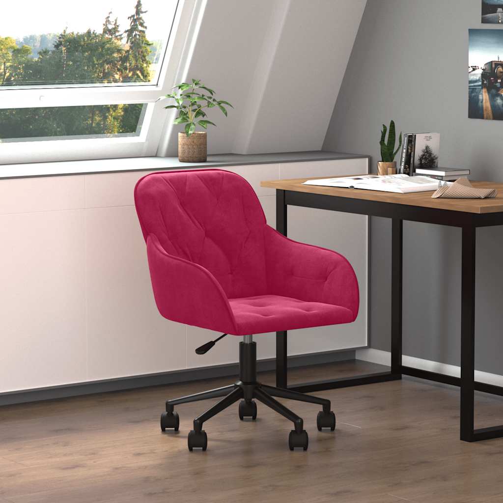 Bürostuhl Drehbar Dunkelgrün Samt