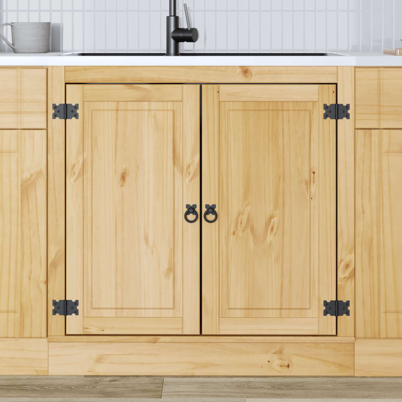 Schrank SKI Honigbraun 60 x 46 x 81,5 cm Massives Kiefernholz
