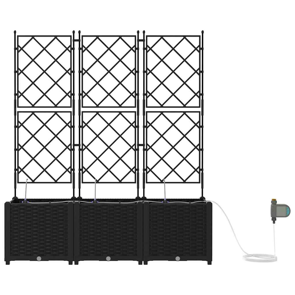 Garten-Pflanzgefäß 4 Stk. Braun 160 x 40 x 22 cm PP