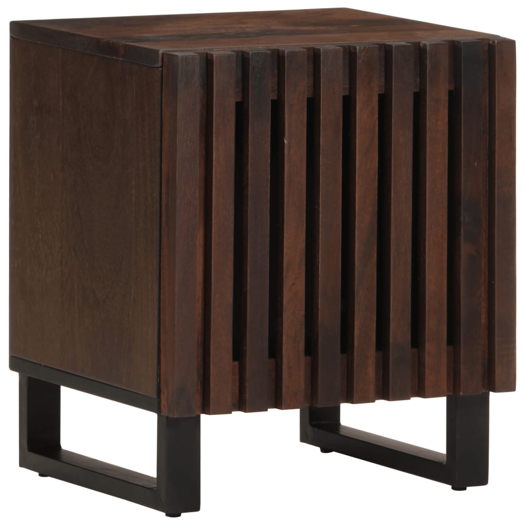 Nachttisch 40x34x46 cm Raues Mangoholz