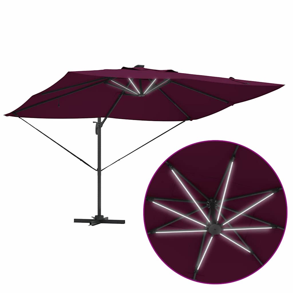 Sonnenschirm Sand 352 x 251 x 265 cm Polyester und Aluminium