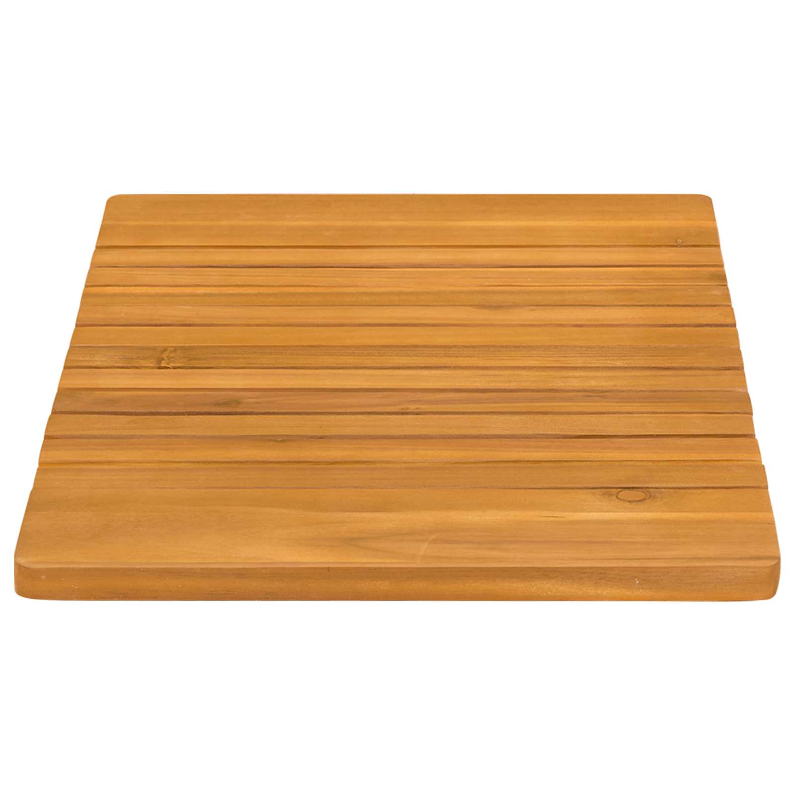 Badematte Uni Braun 59 x 40 cm Massives Akazienholz