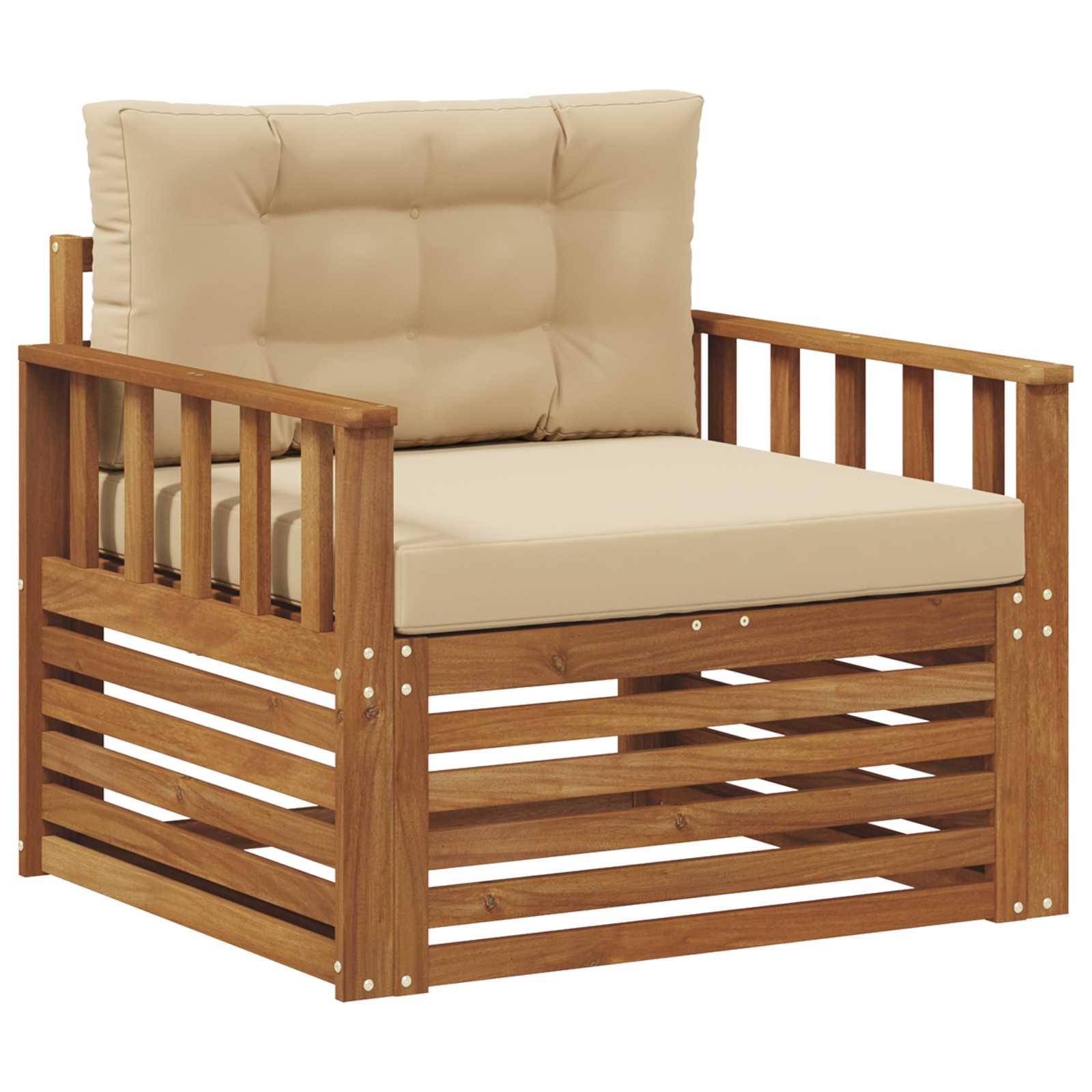 2 Stück Outdoor-Sofa Natur