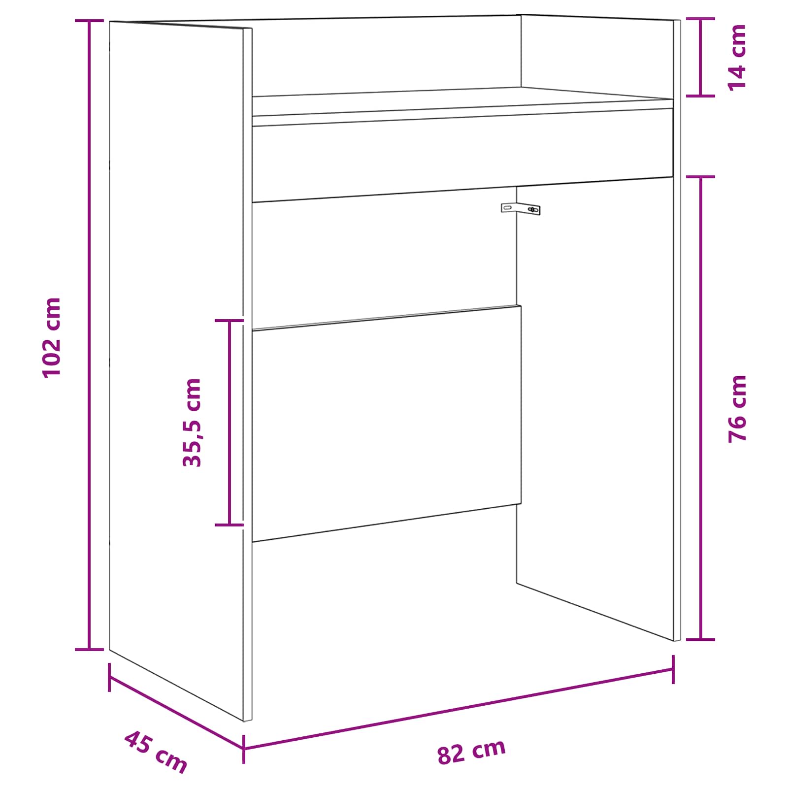 DJ Tisch Weiß 102 x 45 x 102 cm Holzwerkstoff