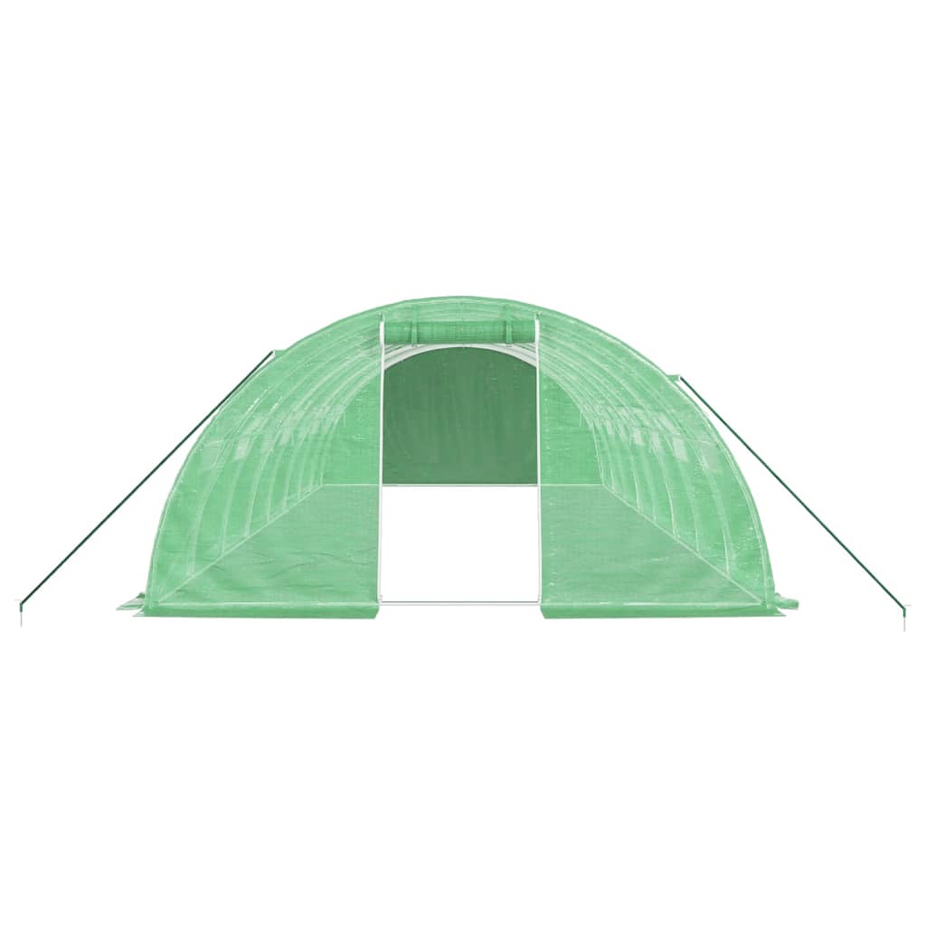 Gewächshaus mit Stahlrahmen Grün 8 m² 4x2x2 m