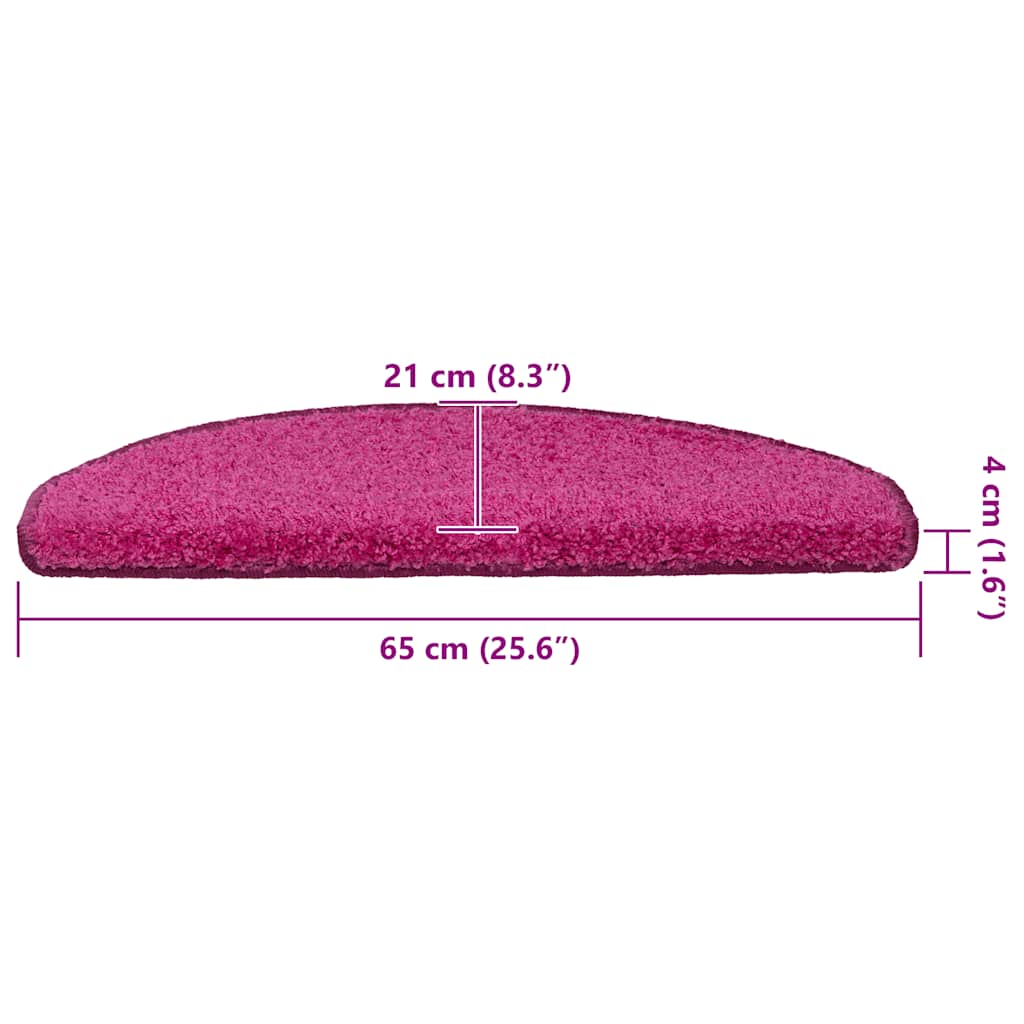 Stufenmatten 15 Stk. 56x17x3 cm Grau Halbrund
