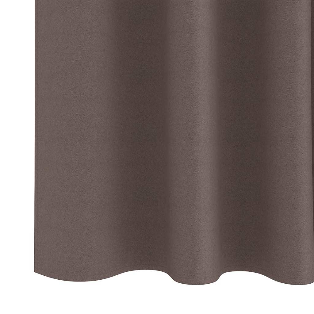 Verdunkelungs-Vorhänge mit Ringen 2 pcs Beige 140 x 140 cm