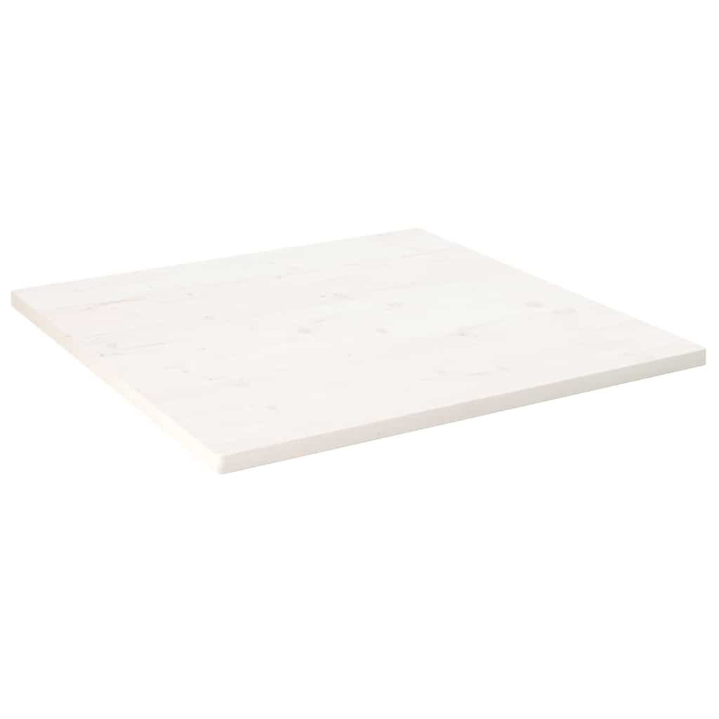 Tischplatte Weiß 40x40x2,5 cm Massivholz Kiefer Quadratisch