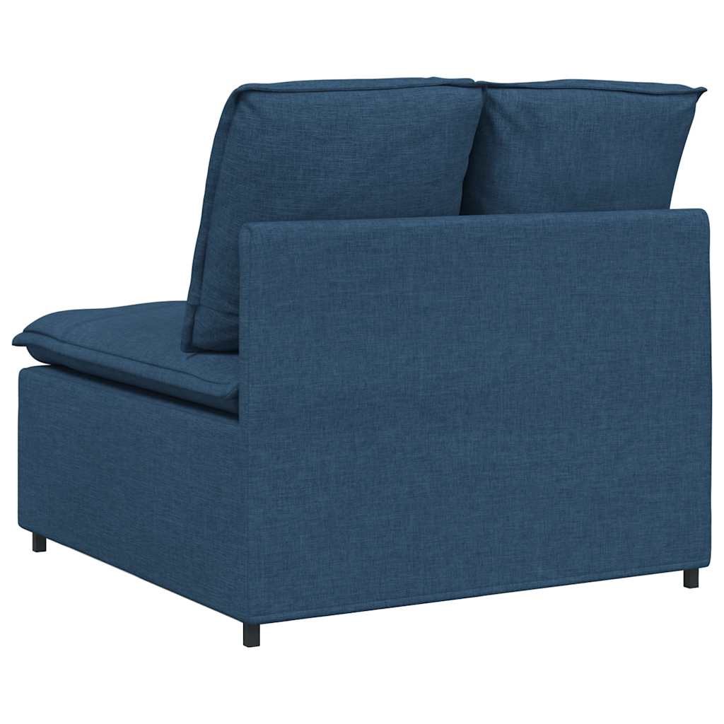Modulares Sofa Endmodul mit Armlehne Kissen Hellgrau 100 cm