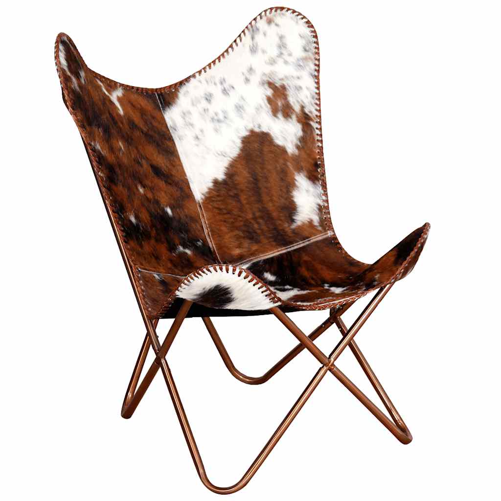 Butterfly-Sessel Schwarz Echtleder