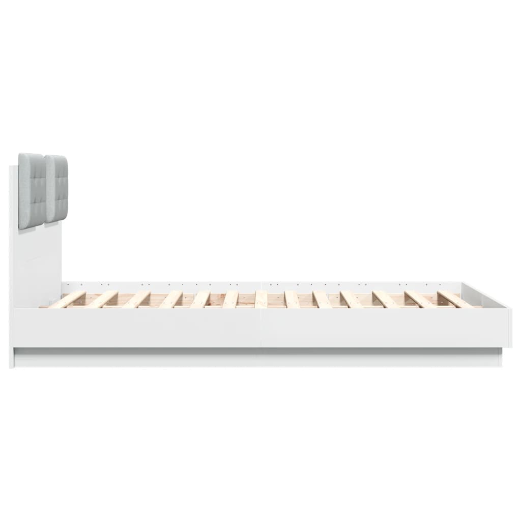 Bettgestell mit Kopfteil Grau Sonoma 180x200 cm Holzwerkstoff