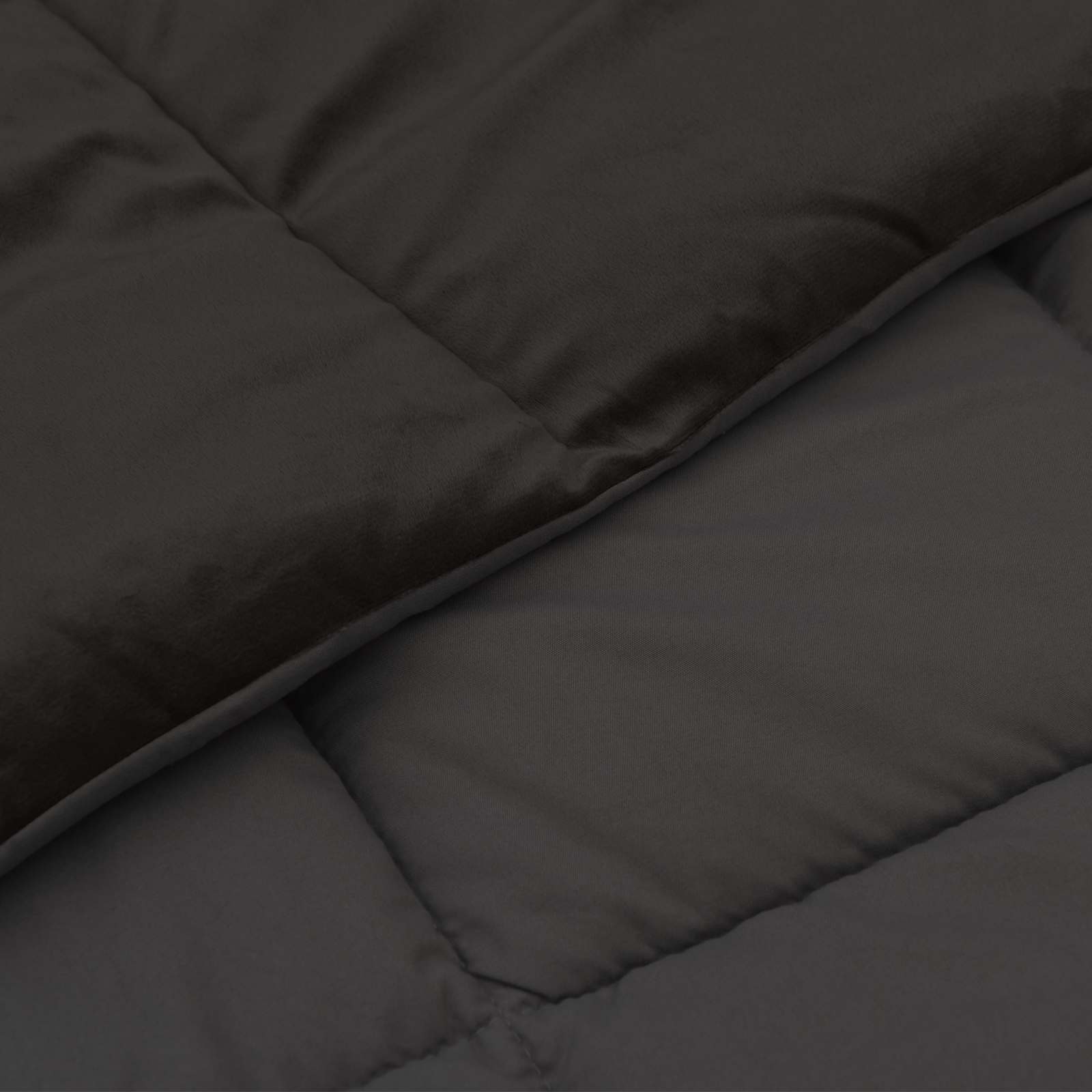 Winterbettdecke Gepolstert Anthrazit 240 x 260 cm Mikrofaser