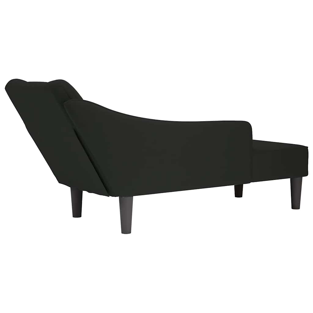 Chaiselongue mit Rechter Armlehne Blau Samt