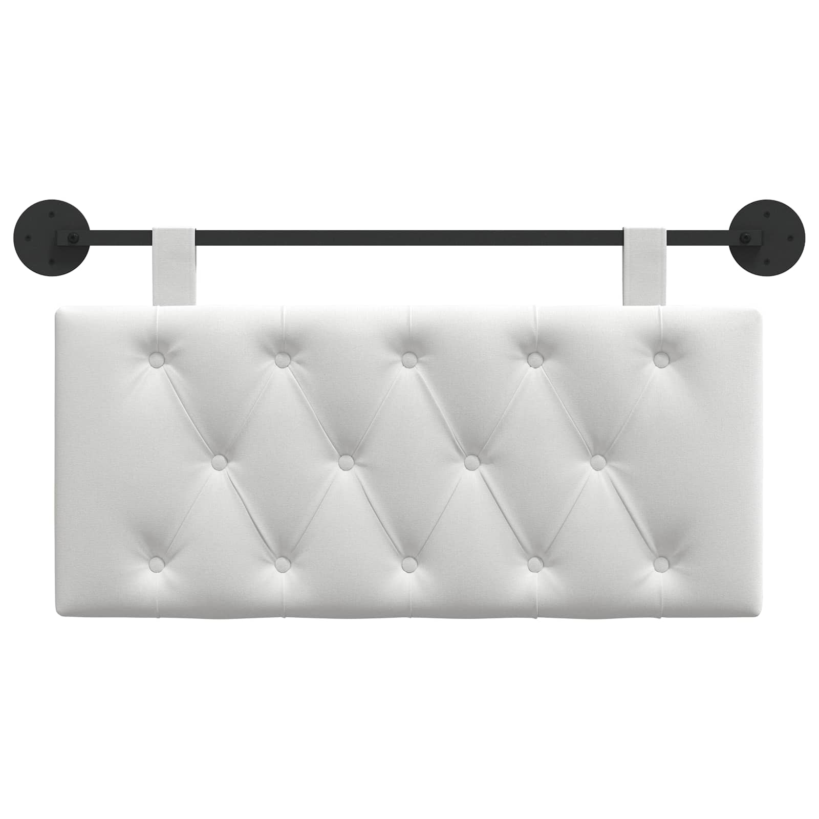Hängendes Kopfteil Mit LED Licht Wolkengrau Stoff