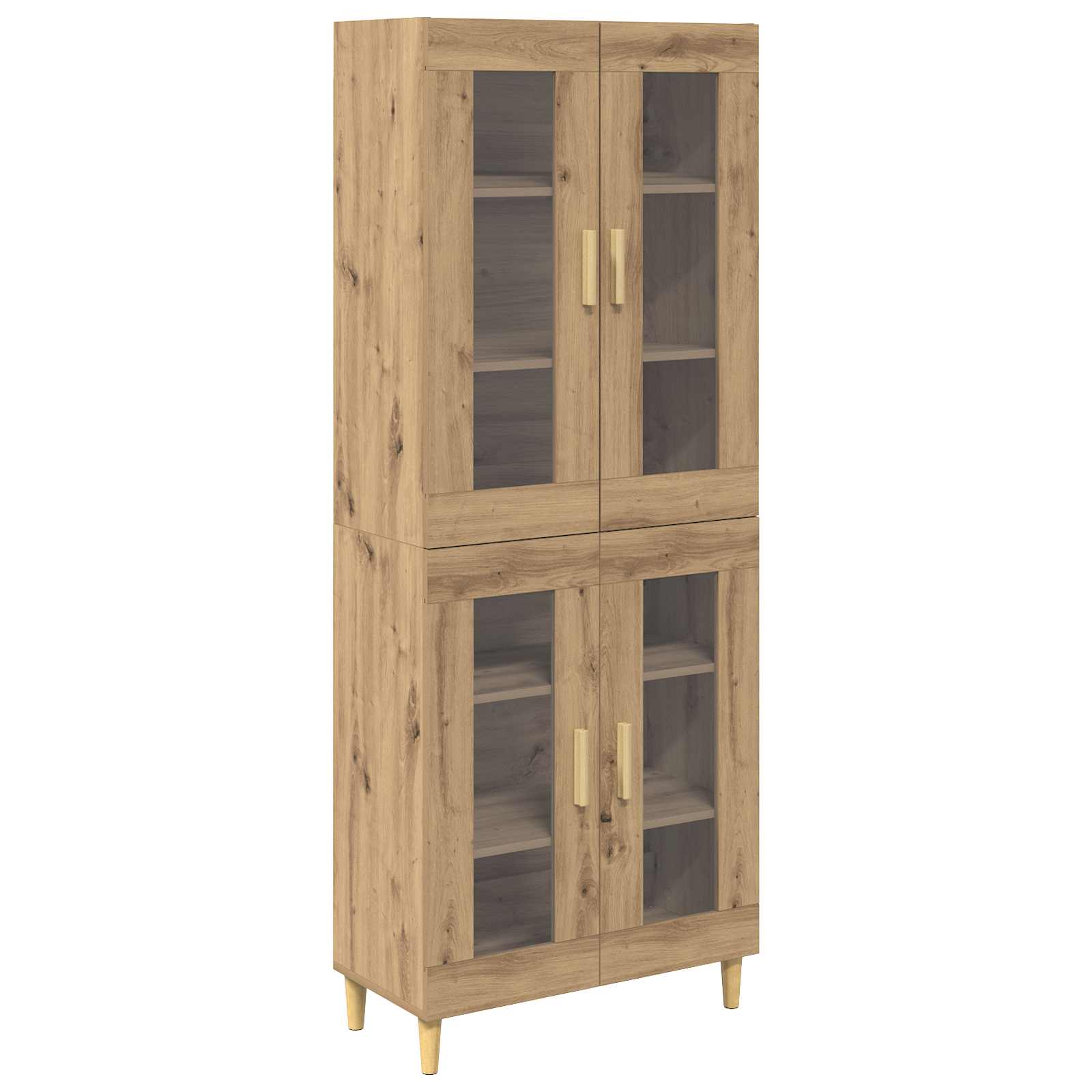 Highboard Altholz 69,5 x 34 x 180 cm Holzwerkstoff