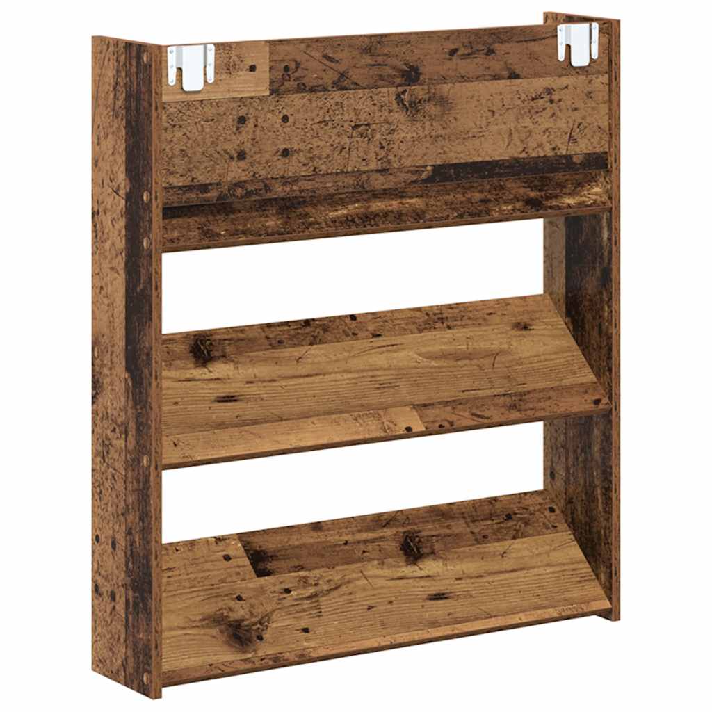Wand-Schuhschränke 4 Stk. Weiß 60x18x60 cm Holzwerkstoff