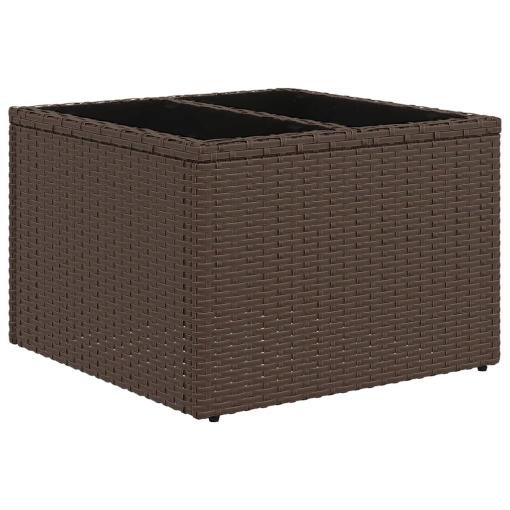 5-tlg. Garten-Sofagarnitur mit Kissen Schwarz Poly Rattan