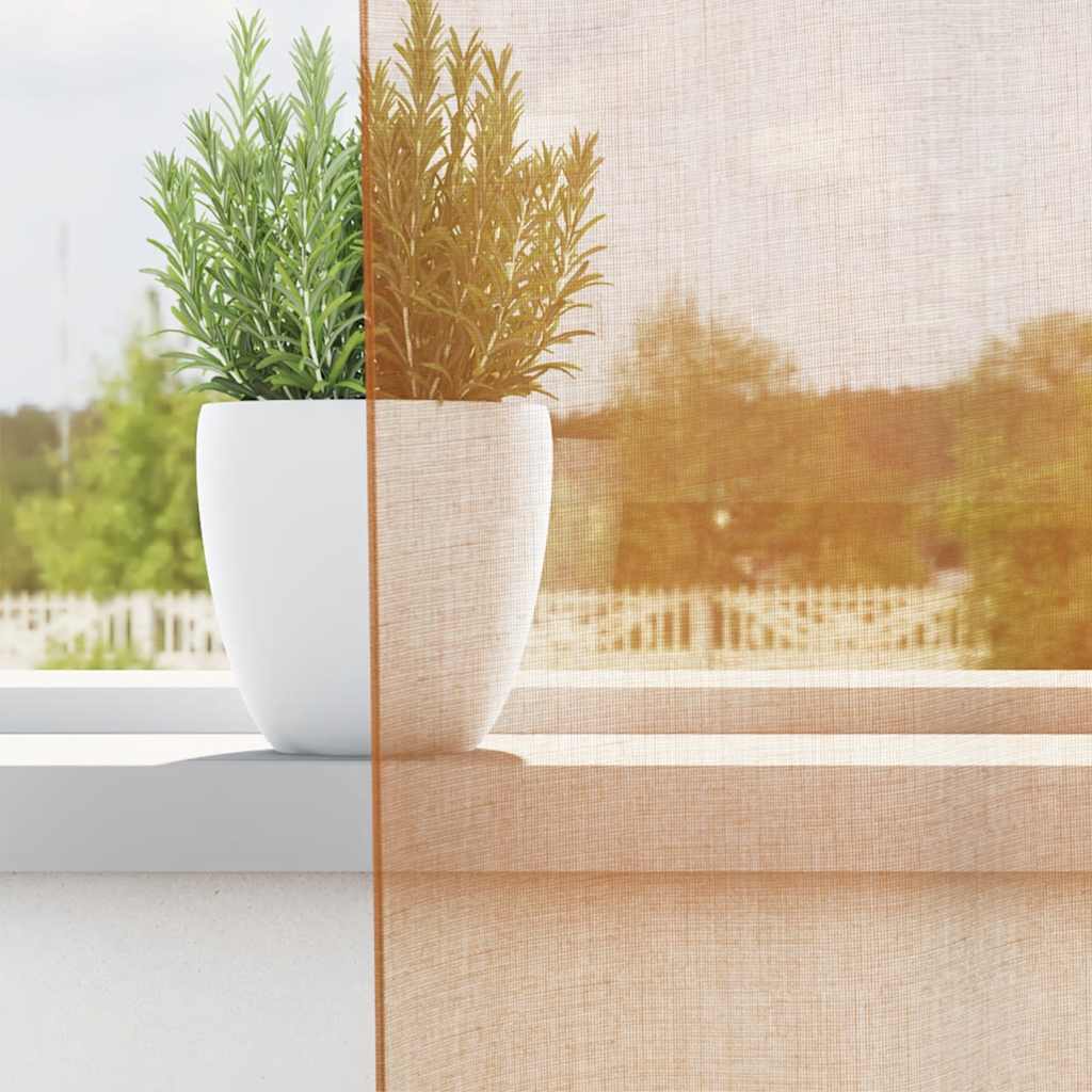 Voile Vorhänge mit Ösen 2 Stk. Apfelgrün 140x140 cm