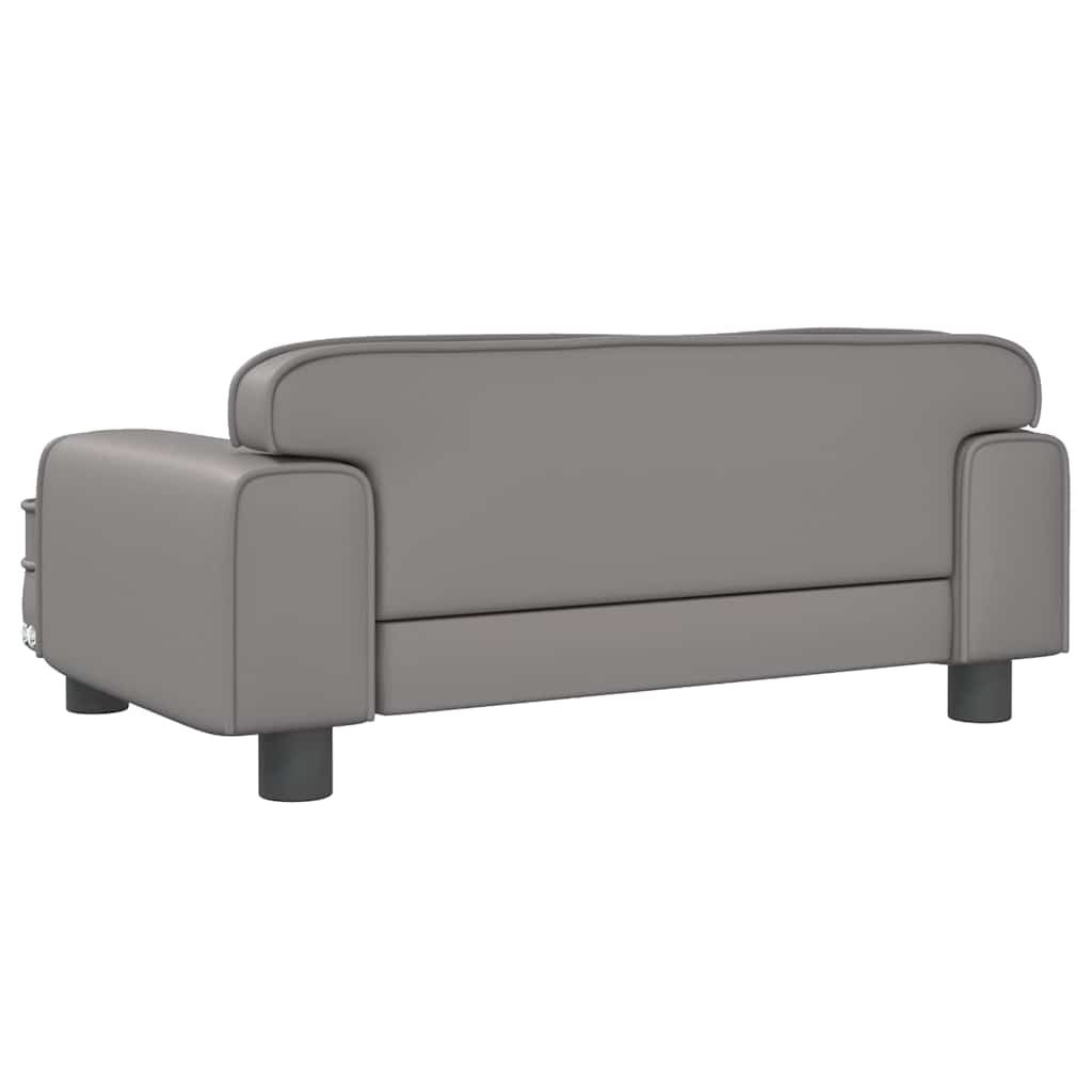 Kindersofa Schwarz 90x53x30 cm Kunstleder