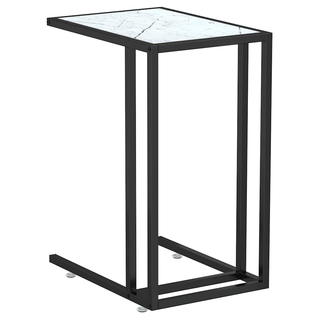 Computer-Beistelltisch Schwarz 50x35x65 cm Hartglas