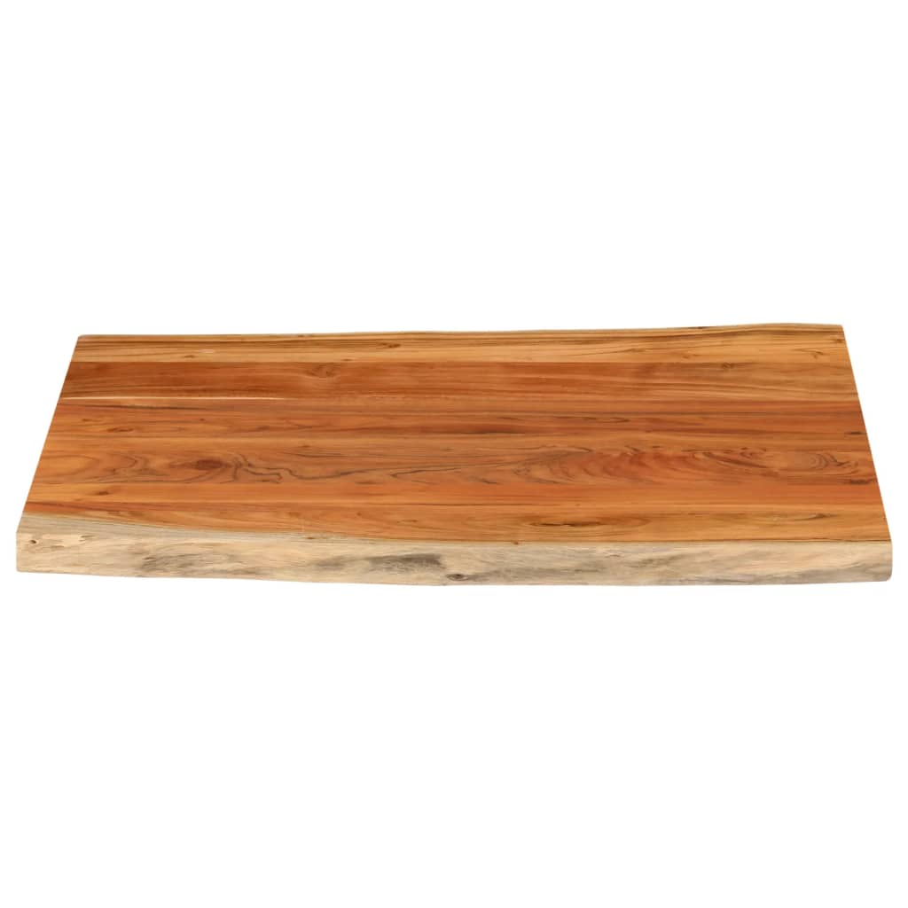 Tischplatte 40x40x2,5 cm Rechteckig Massivholz Akazie Baumkante