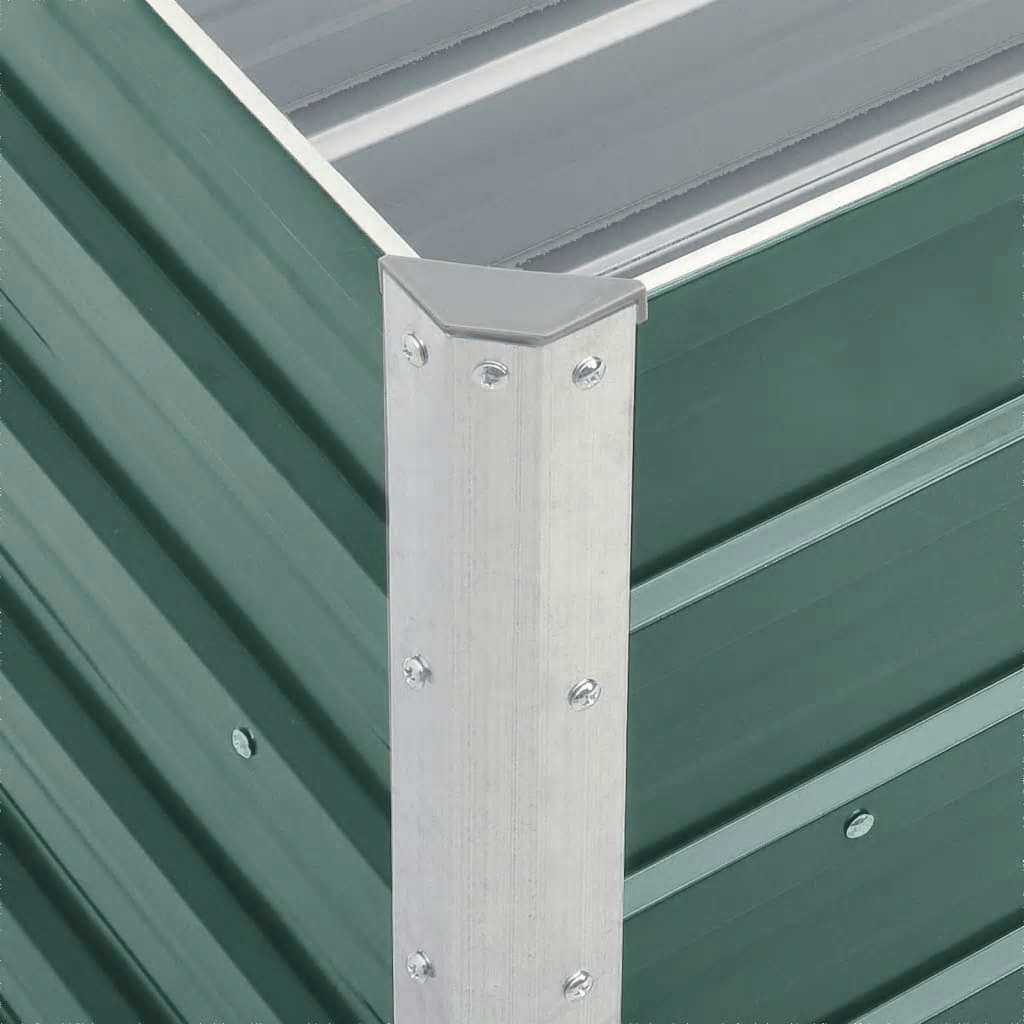 Garten-Hochbeet Verzinkter Stahl 240x80x77 cm Grün