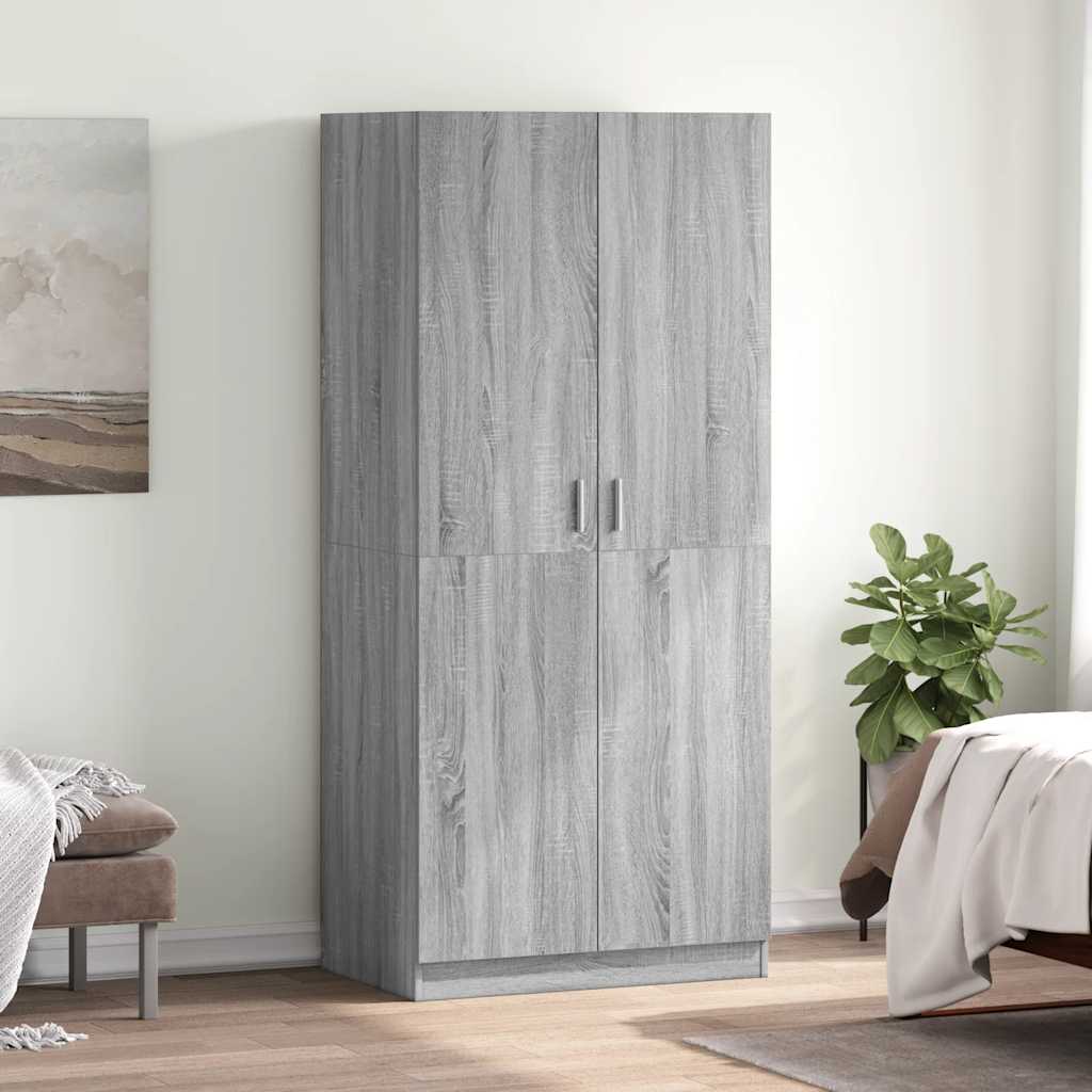 Kleiderschrank Weiß 80x52x180 cm Holzwerkstoff