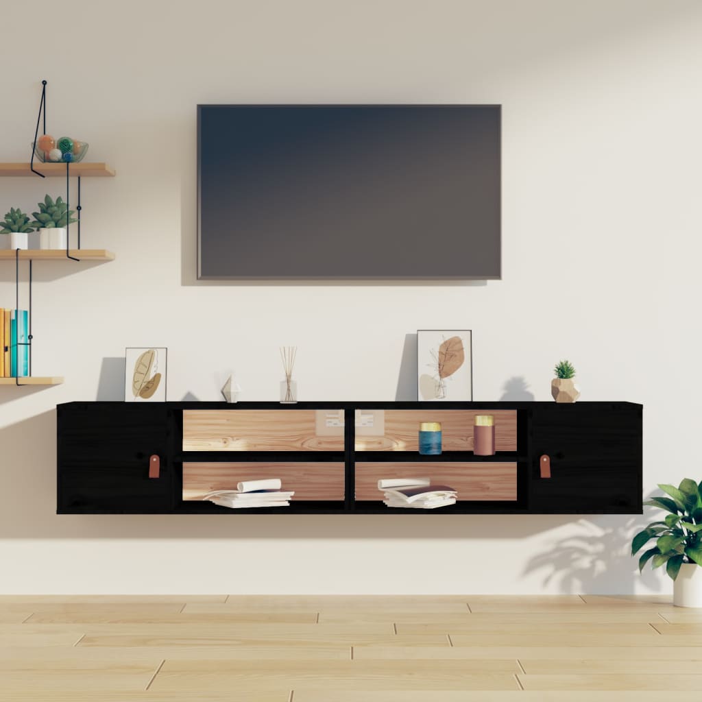 Wandschrank 80x30x30 cm Massivholz Kiefer