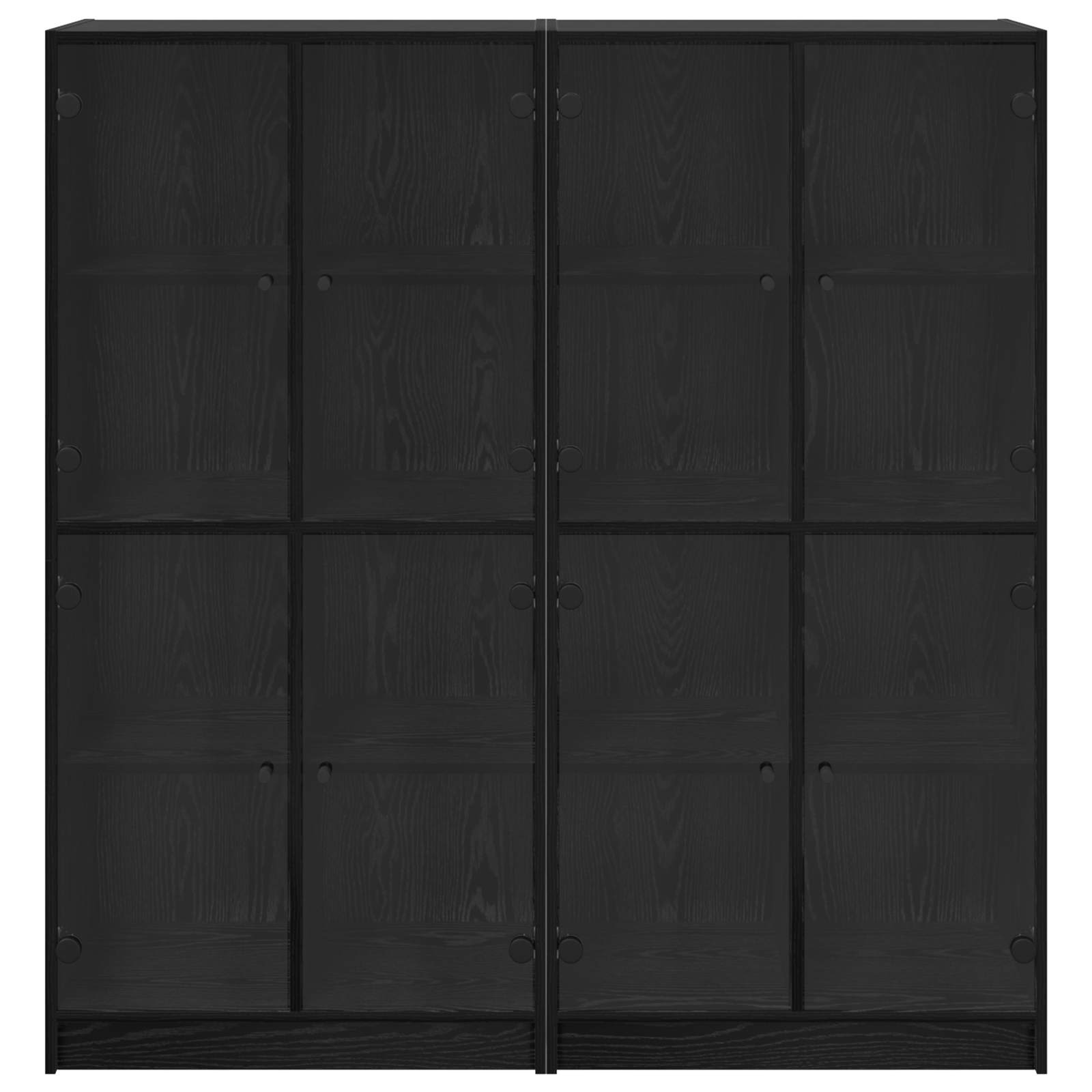 Bücherschrank mit Türen Weiß 136x37x142 cm Holzwerkstoff